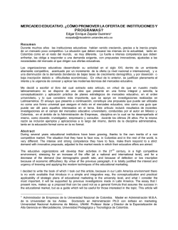 MERCADEO EDUCATIVO. &iquest;C&Oacute;MO PROMOVER LA - fucnvirtual