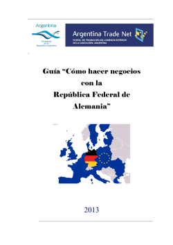 Gu&iacute;a &ldquo;C&oacute;mo hacer negocios con la Rep&uacute;blica Federal de Alemania&rdquo;