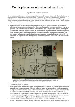 Cómo pintar un mural en el instituto - Revista PERITO (Literario