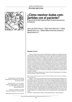 &iquest;C&oacute;mo resolver dudas com- partidas con el paciente? - SAIB