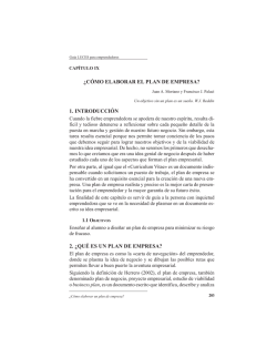 ¿CÓMO ELABORAR EL PLAN DE EMPRESA? 1. INTRODUCCIÓN