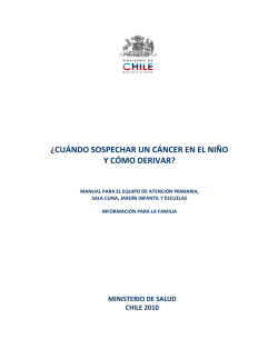 ¿CUÁNDO SOSPECHAR UN CÁNCER EN EL NIÑO Y CÓMO
