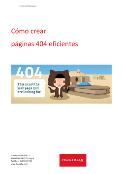 Cómo crear páginas 404 eficientes - Pressroom Hostalia
