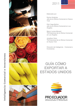 GUÍA CÓMO EXPORTAR A ESTADOS UNIDOS - Pro Ecuador