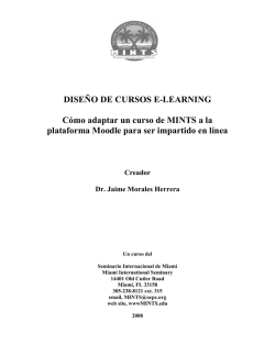 DISEÑO DE CURSOS E-LEARNING Cómo adaptar un curso - mints