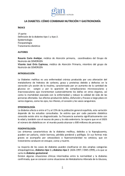 LA DIABETES: CÓMO COMBINAR NUTRICIÓN Y - Gan