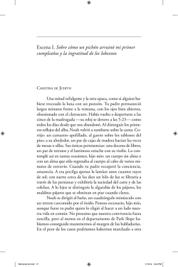 Escena I. Sobre c&oacute;mo un pich&oacute;n arruin&oacute; mi primer - Prisa Ediciones