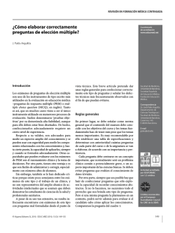 &iquest;C&oacute;mo elaborar correctamente preguntas de elecci&oacute;n m&uacute;ltiple?