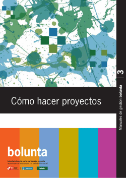 C&oacute;mo hacer proyectos - Bolunta