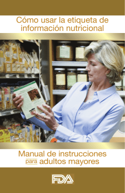 Cómo usar la etiqueta de información nutricional
