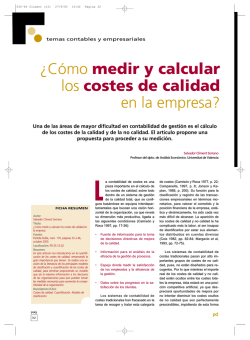 &iquest;C&oacute;mo medir y calcular los costes de calidad en la empresa?