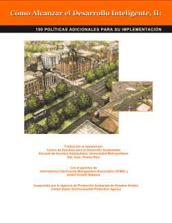 US EPA: Smart Growth: Cómo Alcanzar el Desarrollo Inteligente, II
