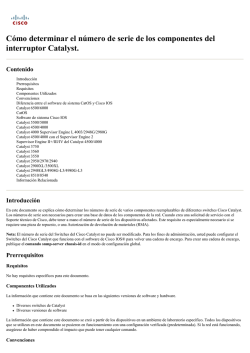 Cómo determinar el número de serie de los componentes - Cisco
