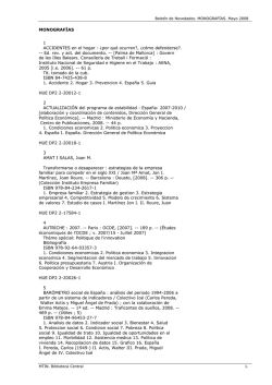 Monograf&iacute;as - Ministerio de Empleo y Seguridad Social