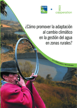&iquest;C&oacute;mo promover la adaptaci&oacute;n al cambio clim&aacute;tico en la - ASOCAM