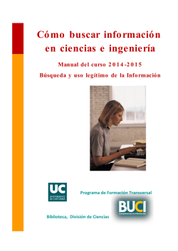 Cómo buscar información en ciencias e ingeniería - BUC