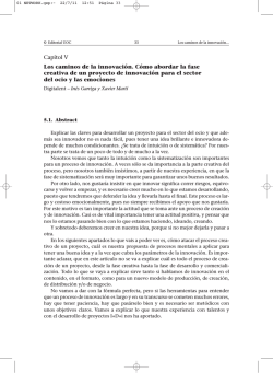 Cap&iacute;tol V Los caminos de la innovaci&oacute;n. C&oacute;mo - 22@Network