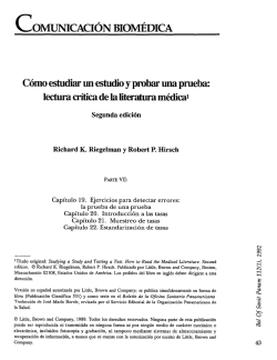 C OMUNICA!CI&oacute;N BIOM&Eacute;DICA C&oacute;mo estudiar un estudio y probar