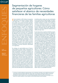Segmentación de hogares de pequeños agricultores: Cómo - CGAP