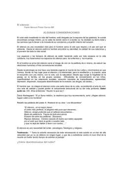 El silencio ALGUNAS CONSIDERACIONES &iquest;C&oacute;mo - entupresencia