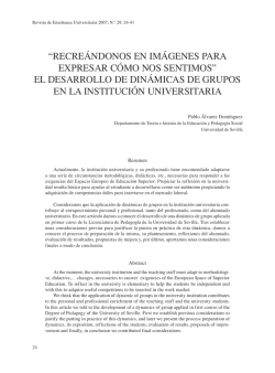 “RECREÁNDONOS EN IMÁGENES PARA EXPRESAR CÓMO NOS