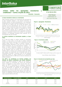 ¿Cómo están los agregados monetarios y crediticios? – Corte a 8