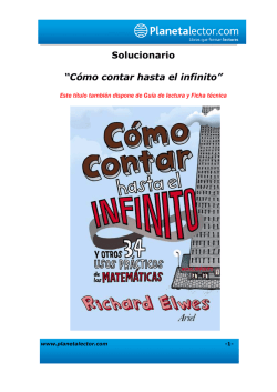 SOLUCIONARIO &middot; C&oacute;mo contar hasta el infinito - Planetalector