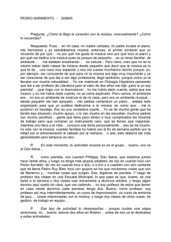 PEDRO SARMIENTO - 200605 Pregunta: ¿Cómo te llega la