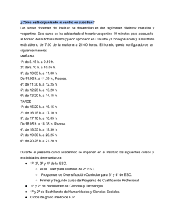 &iquest;C&oacute;mo est&aacute; organizado el centro en cuesti&oacute;n