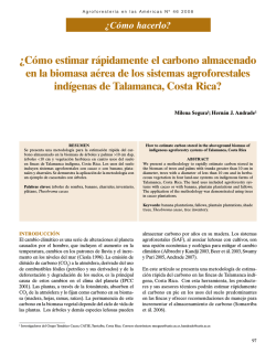 &iquest;C&oacute;mo estimar r&aacute;pidamente el carbono almacenado en la biomasa