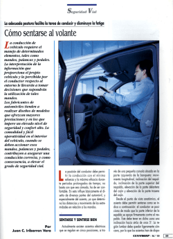 Cómo sentarse al volante - Revista CESVIMAP