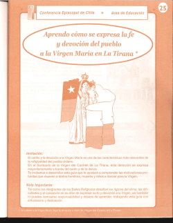 Aprendo cómo se expresa la fe y devoción del pueblo a la Virgen M