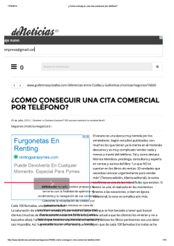 ¿Cómo conseguir una cita comercial por teléfono? - Mónica Mendoza