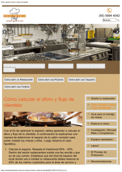 C&oacute;mo calcular el aforo y flujo de clientela