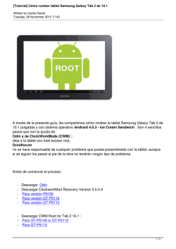 [Tutorial] Cómo rootear tablet Samsung Galaxy Tab 2 de 10.1