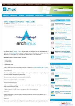 Cómo instalar Arch Linux + Kde o Lxde - GUTL