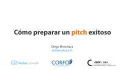 Cómo preparar un pitch exitoso - Startup Valdivia