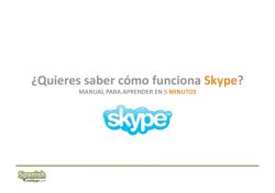 ¿Quieres saber cómo funciona Skype? - Spanish via Skype