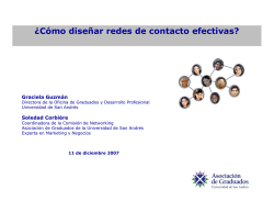 ¿Cómo diseñar redes de contacto efectivas? - Universidad de San
