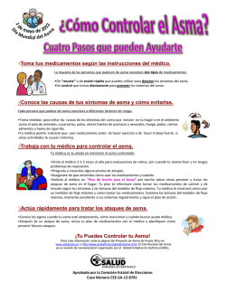&radic;Conoce las causas de tus s&iacute;ntomas de asma y c&oacute;mo evitarlas
