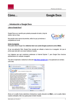Cómo… Google Docs - awebosco