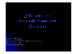 ¿Cómo indicar el plan alimentario en Diabetes? - Asociación de