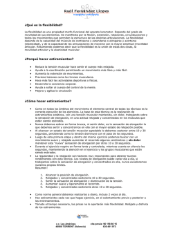 &iquest;Qu&eacute; es la flexibilidad? &iquest;Porqu&eacute; hacer estiramientos? &iquest;C&oacute;mo