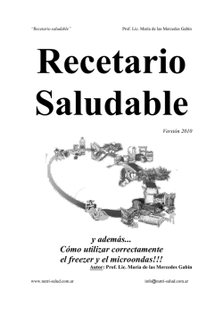 y además... Cómo utilizar correctamente el freezer y el - Nutri-Salud