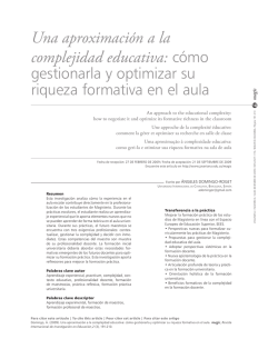 Una aproximación a la complejidad educativa: cómo - Edu21