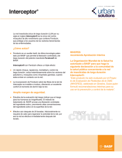 &iquest;C&oacute;mo act&uacute;a? Amplio margen de seguridad. WHOPES recomienda