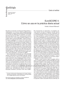 EuroSCORE II. C&oacute;mo se usa en la pr&aacute;ctica diaria actual - SciELO