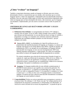 ¿Cómo “evaluar” un lenguaje? - ovirisoft.com.ar