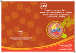 CÓMO LOGRAR EL ÉXITO EN EL JUEGO EXPORTADOR - EAN