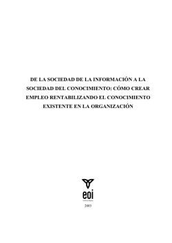 de la sociedad de la información a la sociedad del conocimiento - EOI
